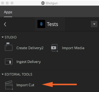 ImportCut app button