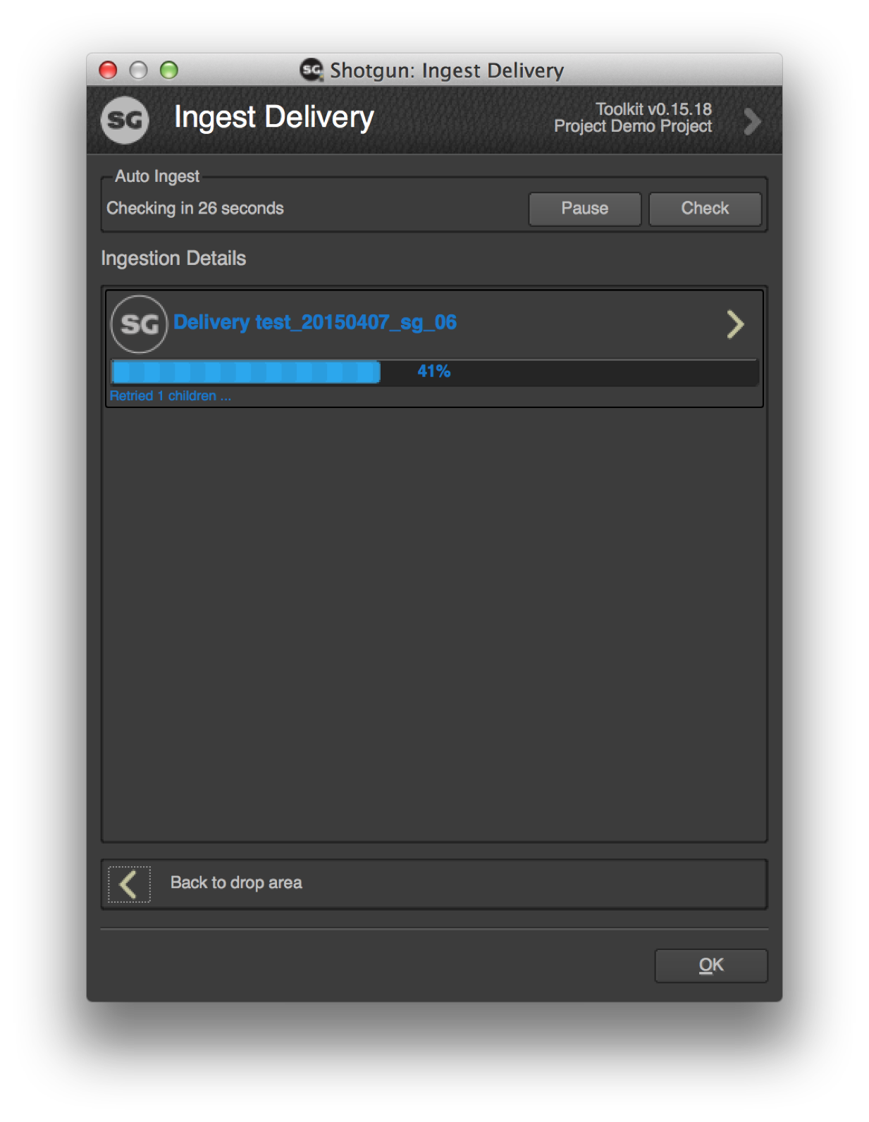 Ingest Delivery action